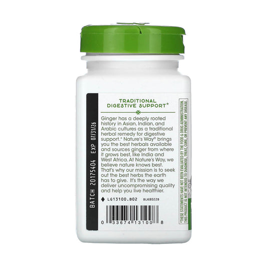 Ginger Root, 550 mg, Nature's Way, 100 Capsule