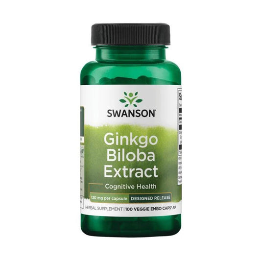 Ginkgo Biloba Extract, 60 mg, Swanson, 30 capsule SW1242