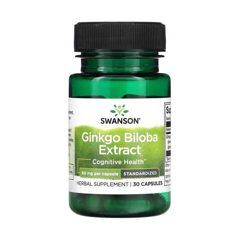 Încărcați imaginea în vizualizatorul Galerie, Ginkgo Biloba Extract, 60 mg, Swanson, 30 capsule SW1242
