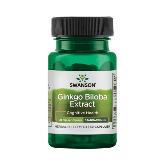 Ginkgo Biloba Extract, 60 mg, Swanson, 30 capsule SW1242