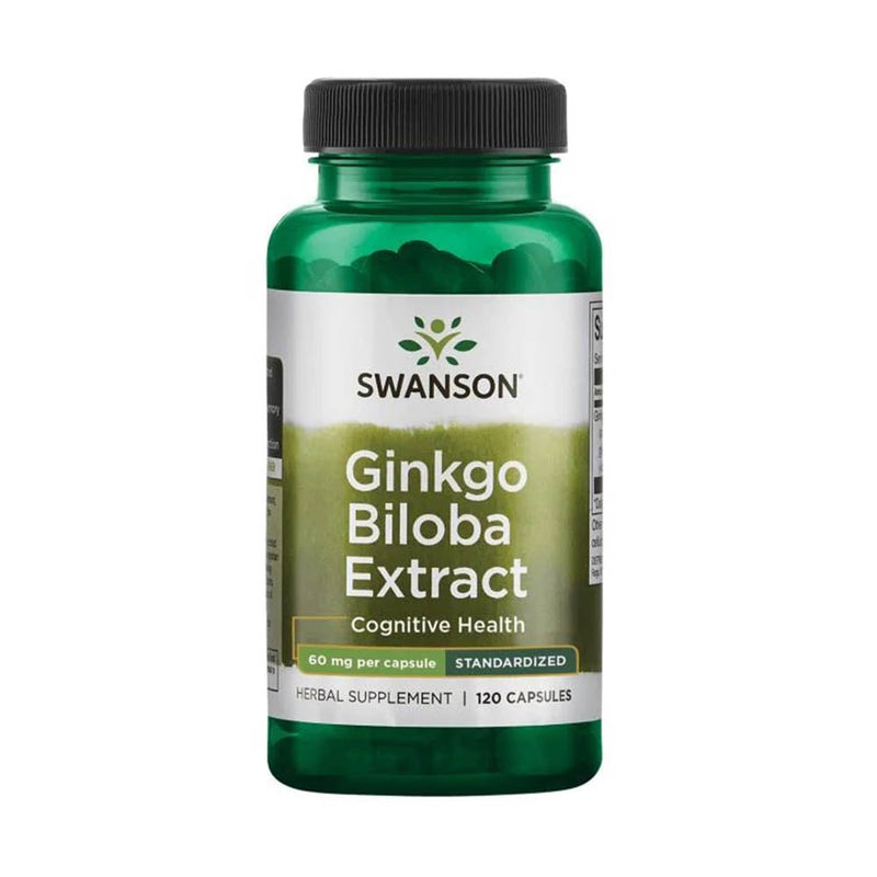 Încărcați imaginea în vizualizatorul Galerie, Ginkgo Biloba Extract, 60 mg, Swanson, 30 capsule SW1242

