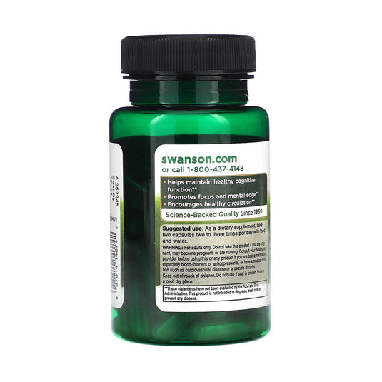 Ginkgo with Vinpocetine Extract, Swanson, 60 capsule SWH074