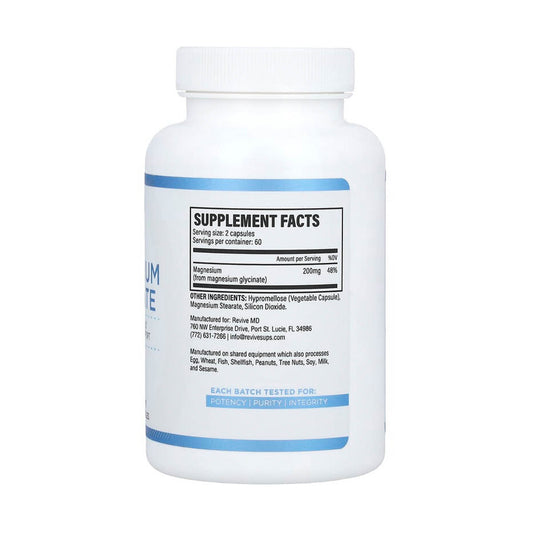 Glicinat de Magneziu, 100 mg, Revive, 120 capsule