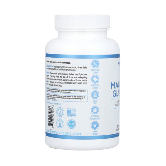 Glicinat de Magneziu, 100 mg, Revive, 120 capsule