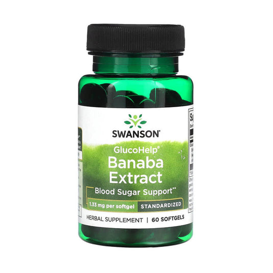 GlucoHelp, Banaba Extract (Reglarea Glicemiei), Swanson, 60 Softgels SWU659
