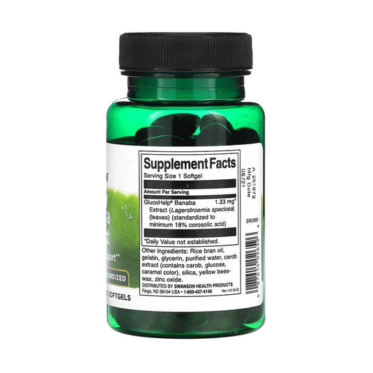GlucoHelp, Banaba Extract (Reglarea Glicemiei), Swanson, 60 Softgels SWU659