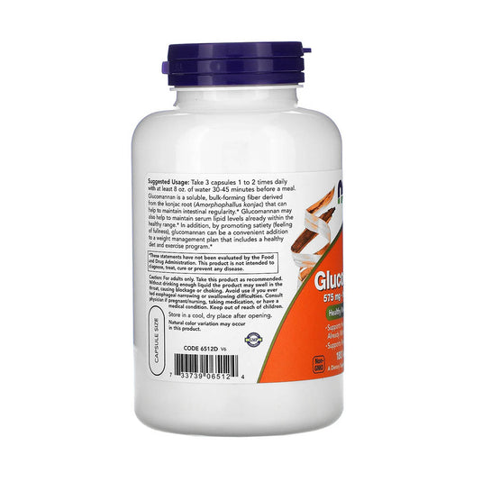 Glucomannan from Konjac Root, 575mg, Now Foods, 180 capsule