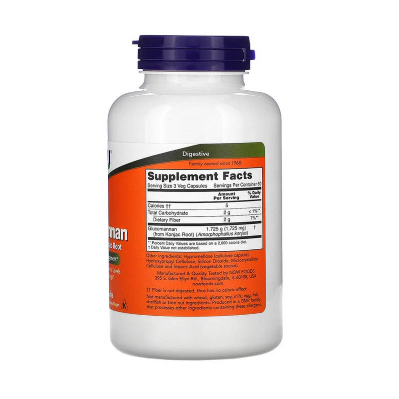 Încărcați imaginea în vizualizatorul Galerie, Glucomannan from Konjac Root, 575mg, Now Foods, 180 capsule

