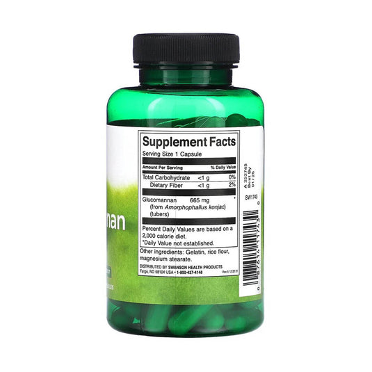 Glucomannan (Konjac Root), 665mg, Swanson, 90 capsule SW1743