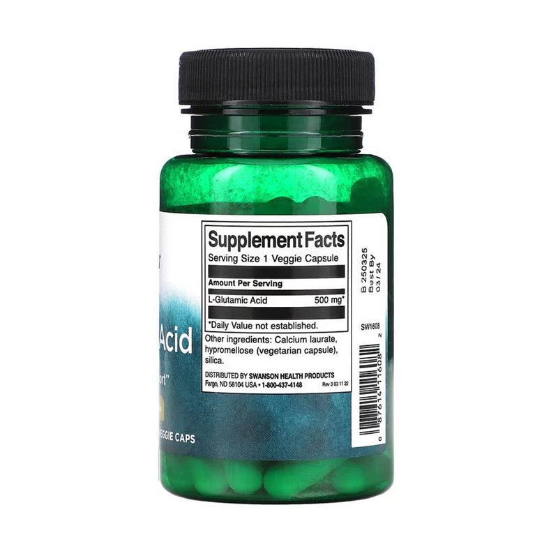 Încărcați imaginea în vizualizatorul Galerie, Glutamic Acid, Swanson, 60 capsule SW1608
