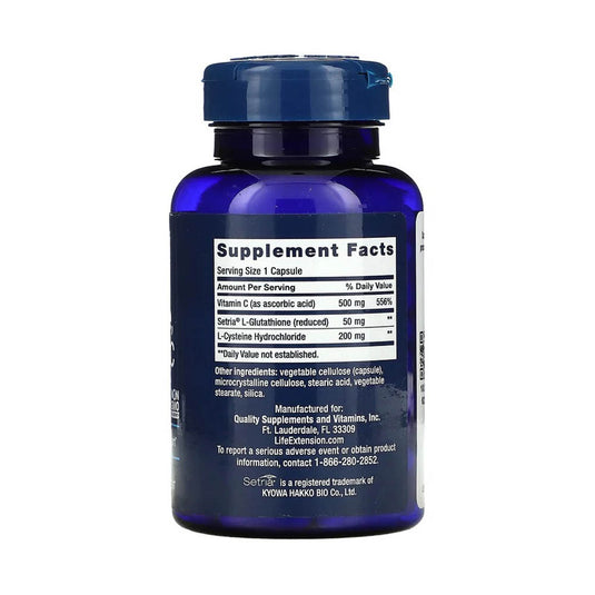 Glutathione, Cysteine & C, Life Extension, 100 capsule