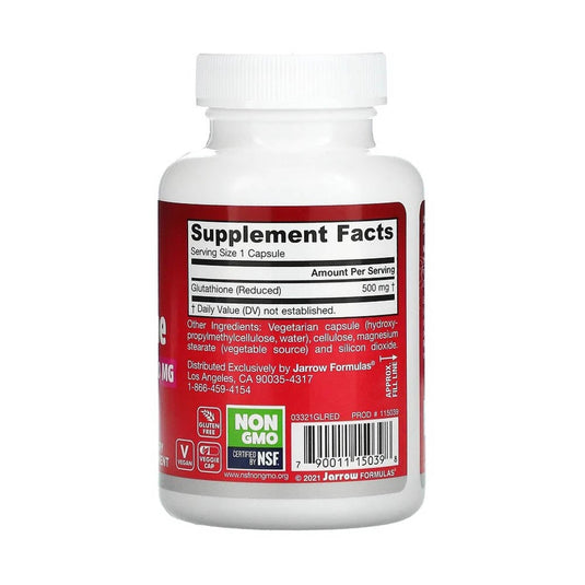 Glutathione Reduced, 500 mg, Jarrow Formulas 60 capsule