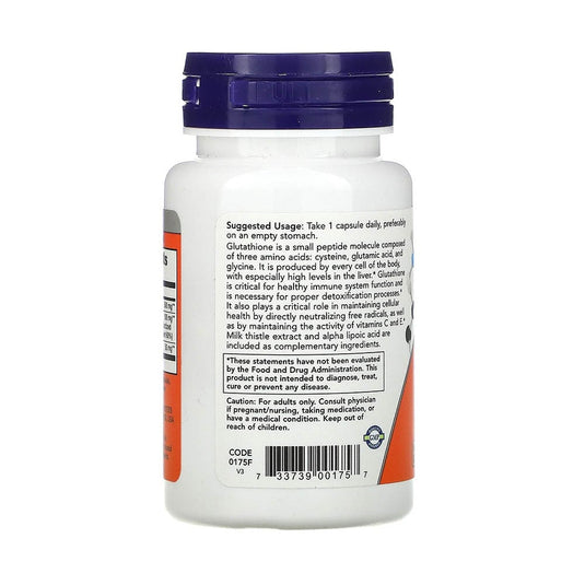 Glutathione (Glutation) 500 mg, Now Foods, 30 capsule