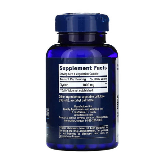 Glycine, (Glicina) 1000 mg, Life Extension, 100 capsule