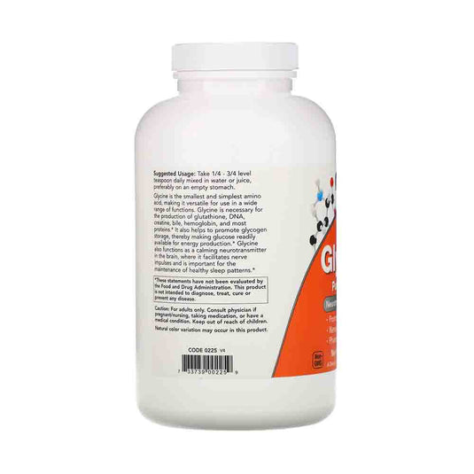 Glycine, Pure Powder (Glicina), Now Foods, 454g