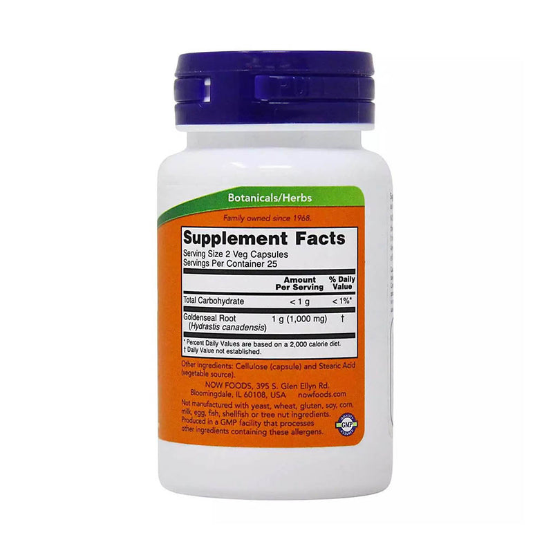 Încărcați imaginea în vizualizatorul Galerie, Goldenseal Root (Antibiotic Natural), 500 mg, Now Foods, 50 capsule
