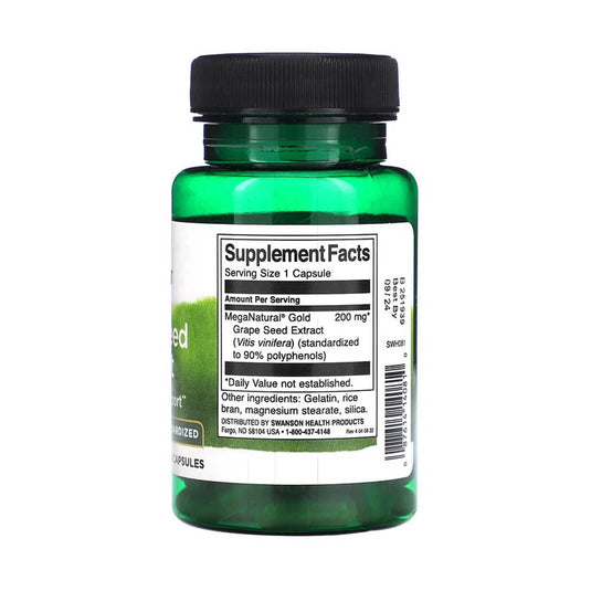 Grape Seed Extract, 200mg, Swanson, 60 capsule SWH081