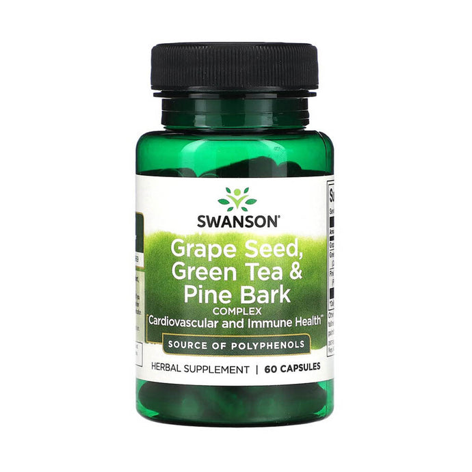 Grape Seed, Green Tea & Pine Bark Complex, Swanson, 60 capsule SW1024