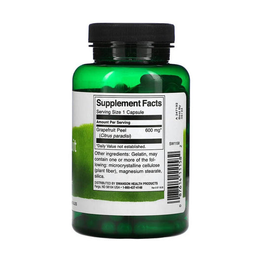 Grapefruit Peel, 600 mg, Swanson, 120 capsule SW1158