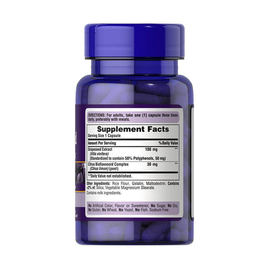 Grapeseed Extract (Samburi Struguri), 100 mg, Puritan's Pride, 50 capsule