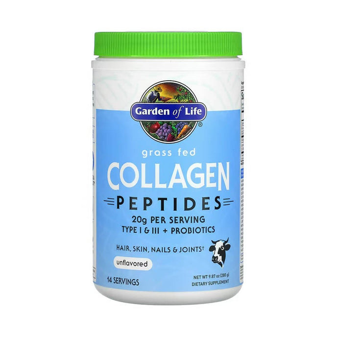 Collagen Peptides (Type I & III + Probiotics), Garden of Life, 280g