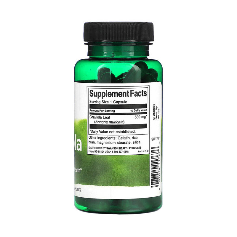 Încărcați imaginea în vizualizatorul Galerie, Graviola (Anti-Cancerigen), 530 mg, Swanson, 60 capsule SW1767
