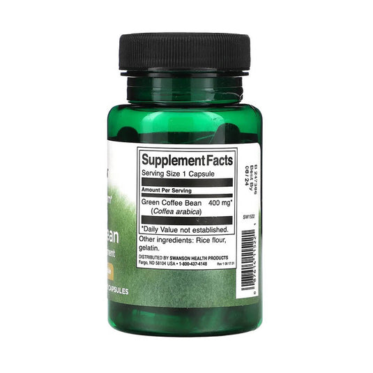 Green Coffee Bean (Boabe de Cafea Verde) 400 mg, Swanson, 60 capsule SW1522