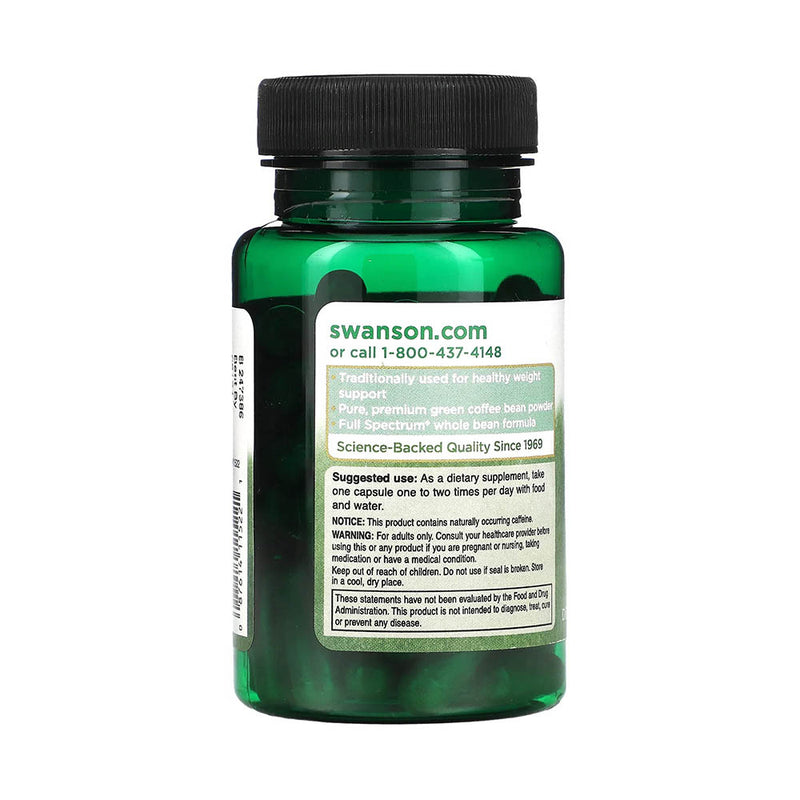 Încărcați imaginea în vizualizatorul Galerie, Green Coffee Bean (Boabe de Cafea Verde) 400 mg, Swanson, 60 capsule SW1522
