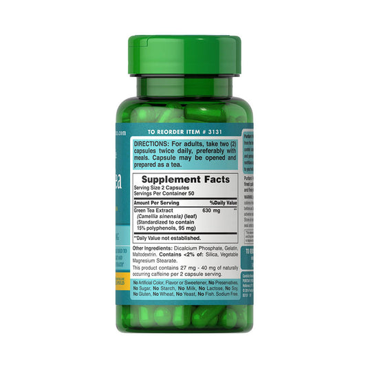 Green Tea Extract, 315 mg, Puritan's Pride, 100 capsule