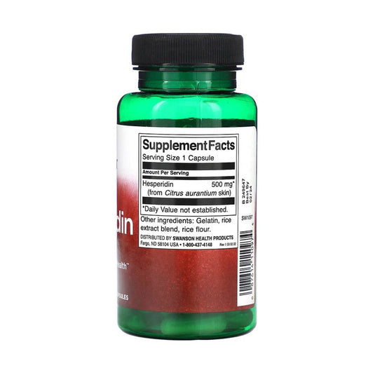 Hesperidina, (Sistemul Circulator) 500 mg, Swanson, 60 capsule SW1097