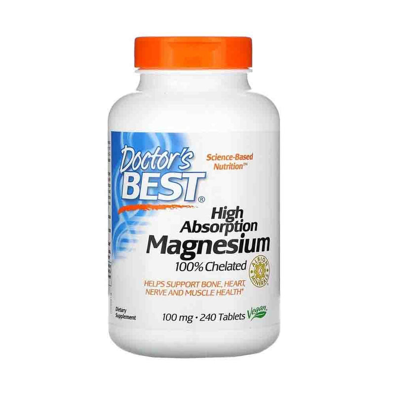 Încărcați imaginea în vizualizatorul Galerie, Magnesium Glycinate 100% Chelated, 100mg, Doctor&#39;s Best, 120 tablete
