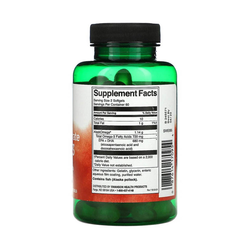 Încărcați imaginea în vizualizatorul Galerie, High Concentrate Omega-3, Swanson, 120 mini softgels SWE095
