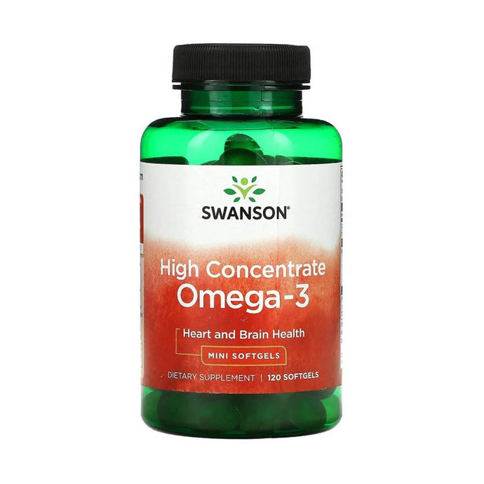 High Concentrate Omega-3, Swanson, 120 mini softgels SWE095