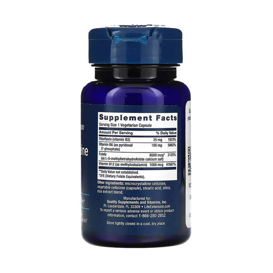 Homocysteine Resist (Vitamina B2, B6, B9, B12), Life Extension, 60 capsule