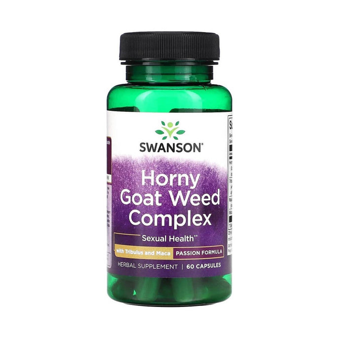 Horny Goat Weed cu Tribulus si Maca, Swanson, 60 capsule SWP028