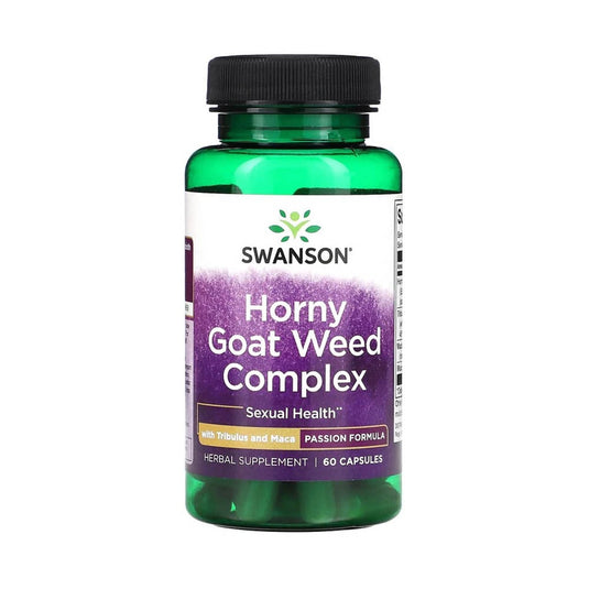 Horny Goat Weed cu Tribulus si Maca, Swanson, 60 capsule SWP028