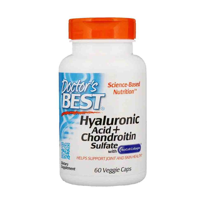Hyaluronic Acid + Chondroitin Sulfate si BioCell Collagen, Doctor's Best, 60 capsule