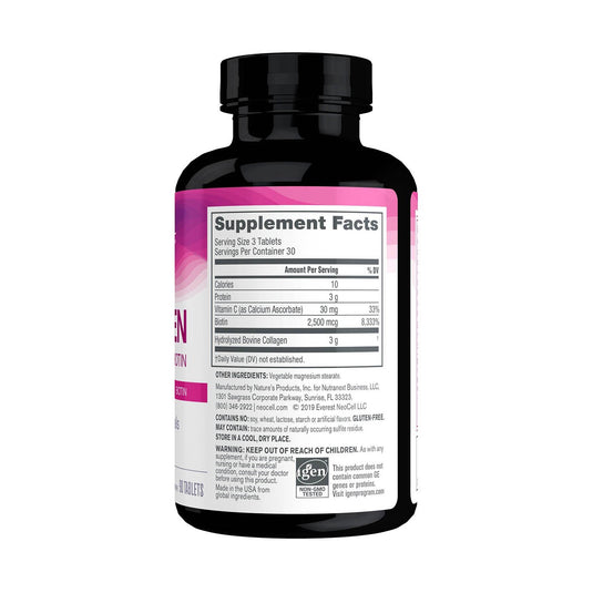 Hydrolyzed Collagen + Vitamin C & Biotin, NeoCell, 90 tablete