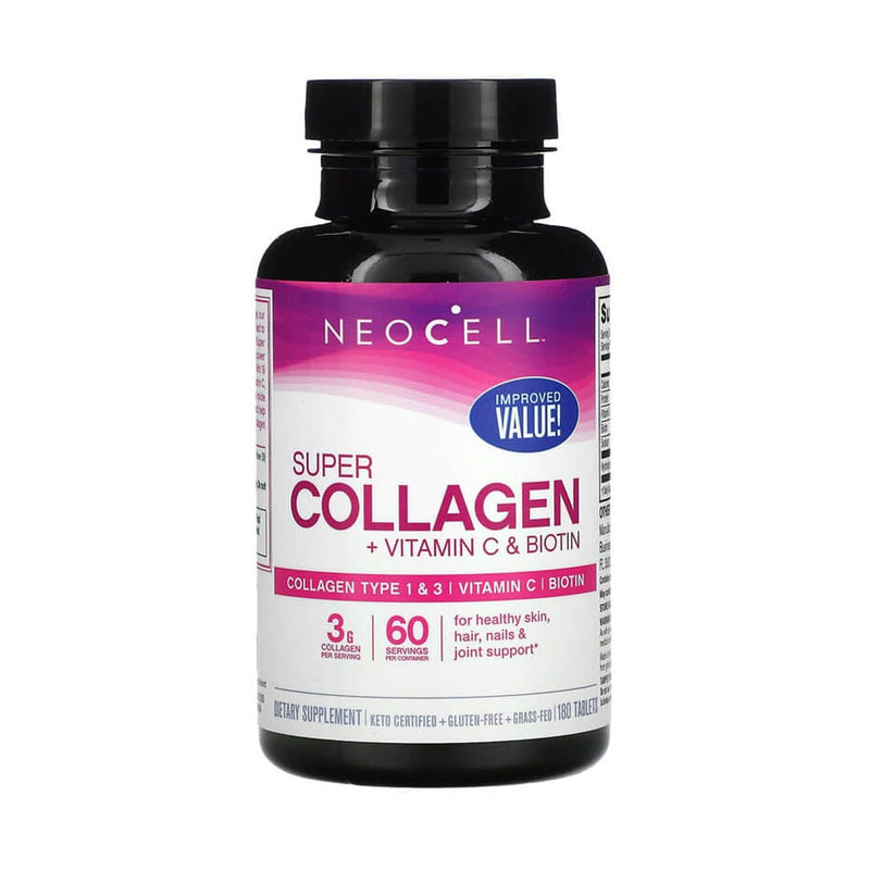 Încărcați imaginea în vizualizatorul Galerie, Hydrolyzed Collagen + Vitamin C &amp; Biotin, NeoCell, 90 tablete

