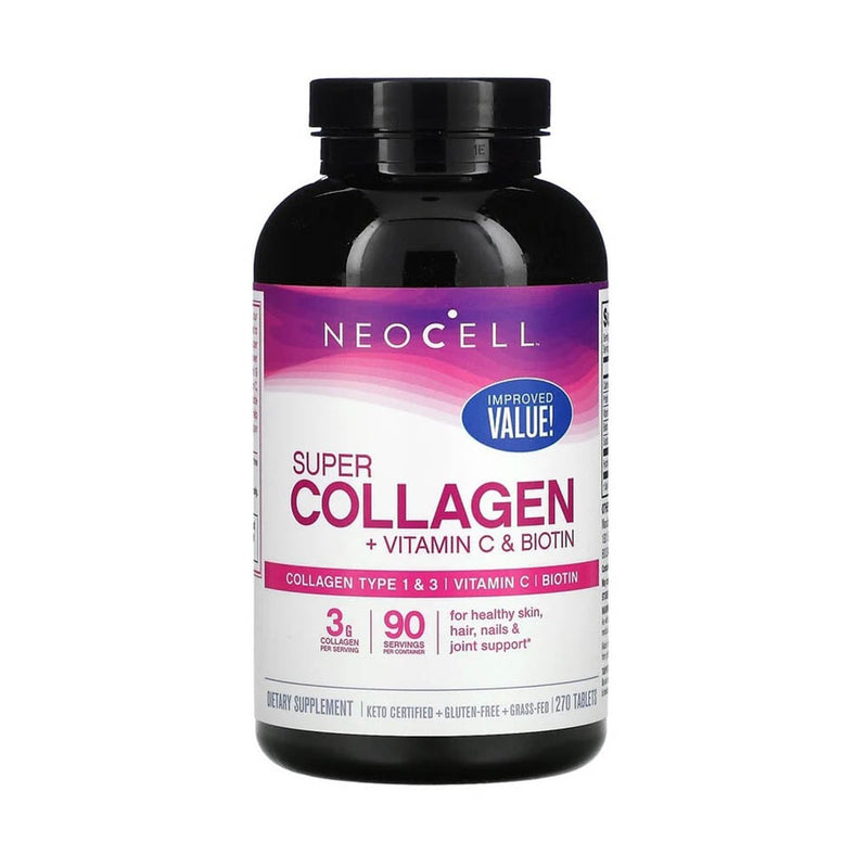 Încărcați imaginea în vizualizatorul Galerie, Hydrolyzed Collagen + Vitamin C &amp; Biotin, NeoCell, 90 tablete
