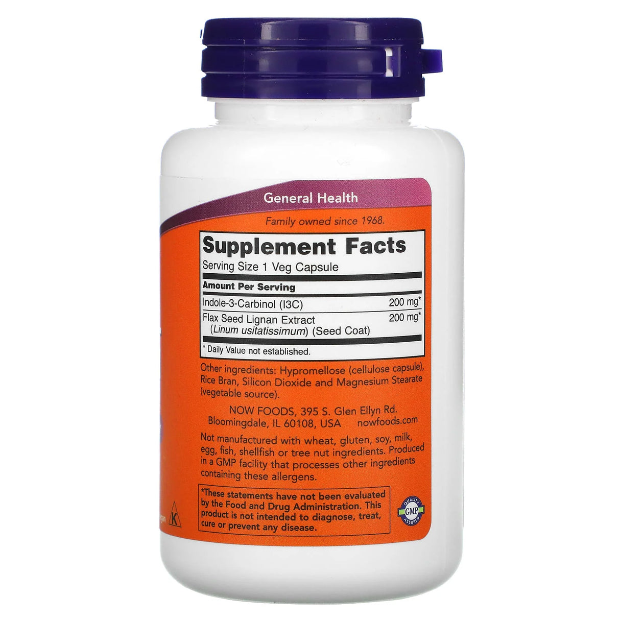 Indole-3-Carbinol (I3C) 200mg, Now Foods, 60 capsule
