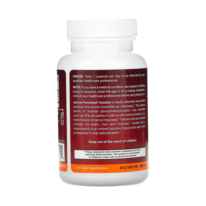 Încărcați imaginea în vizualizatorul Galerie, Inositol (Myoinositol), 750 mg, Jarrow Formulas, 100 capsule
