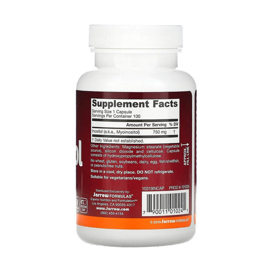 Inositol (Myoinositol), 750 mg, Jarrow Formulas, 100 capsule