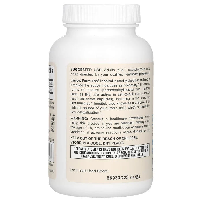 Inositol (Myoinositol), 750 mg, Jarrow Formulas, 100 capsule