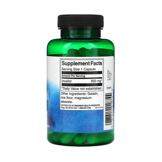 Inositol (Vitamina B8), 650mg, Swanson, 100 capsule SW874