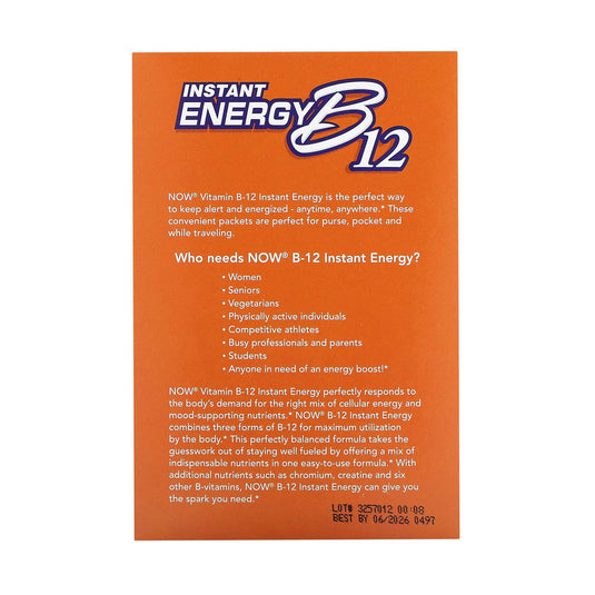 Instant Energy B12, 2,000 mcg, NOW Foods, 75 pliculete