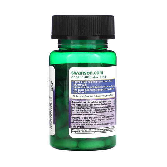 Iron Citrate (Citrat de Fier), 25 mg, Swanson, 60 capsule SW1377