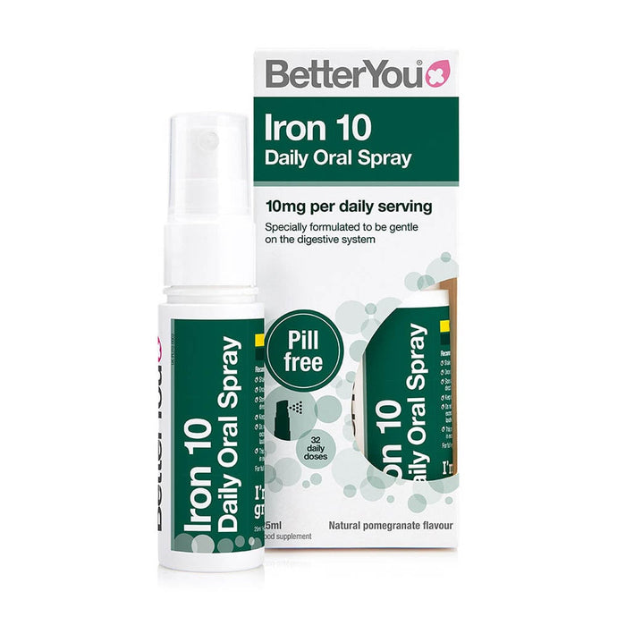 Iron Daily Oral Spray, 10 mg, BetterYou, 25 ml
