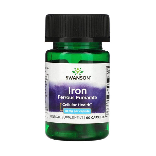 Iron (Ferrous Fumarate) Fumaratul de Fier 18 mg, Swanson, 60 capsule SW1587