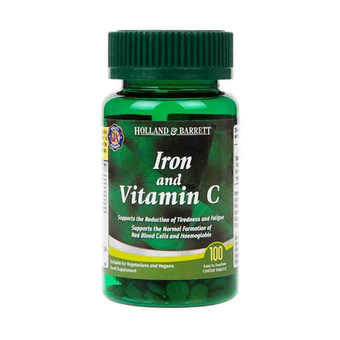 Iron & Vitamin C, Holland & Barrett, 100 tablete